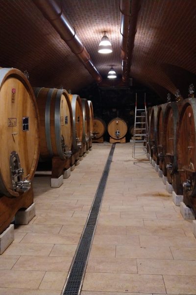 La Biancara6 Barrels for Sassaia wine on the left and for Pico on the right so natural wine La Biancara so natural wine