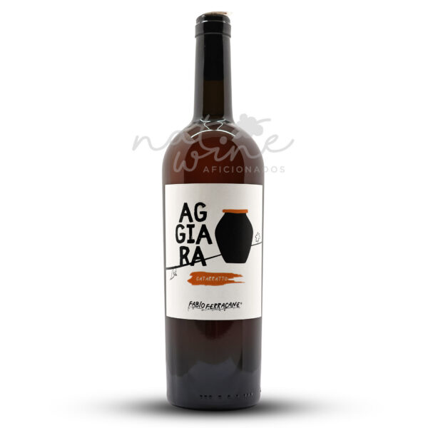 Garrafa de Aggiara 2022, vinho laranja de Fabio Ferracane, Marsala, Sicília